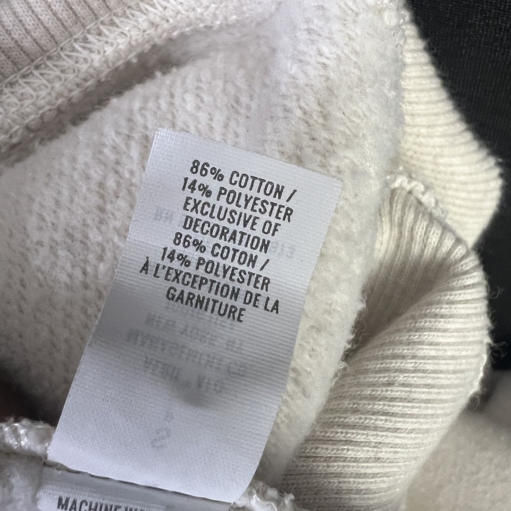 Aerie LOVE Patch Oversized Hoodie Sweatshirt Cream Heathered Size S - Picture 8 of 8